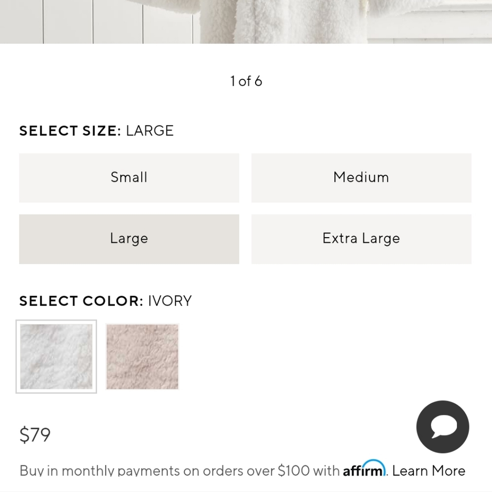 POTTERY BARN ROBE (TEDDY BEAR)